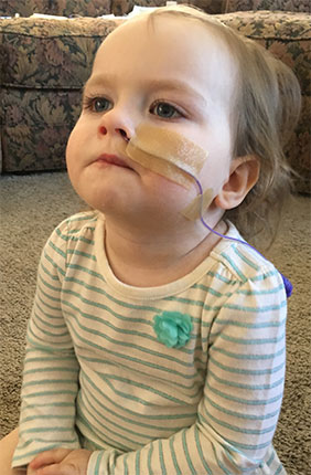 Younger Sophia, hospital stay.